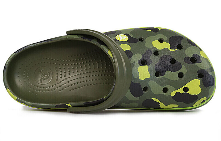 Shop Crocs Crocband Seasonal Graphic 'Military Green Camo' 205579-30L