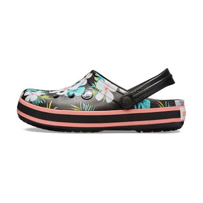 Crocs Crocband Seasonal Graphic Clogs 'Black White Pink'
