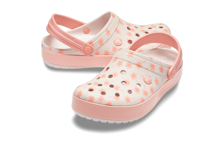 Shop Crocs Crocband Seasonal Graphic Clogs 'Pink White' 205579-6PR