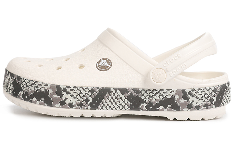 Crocs Crocband Snake Print Clogs 'White Black' 206380-13T