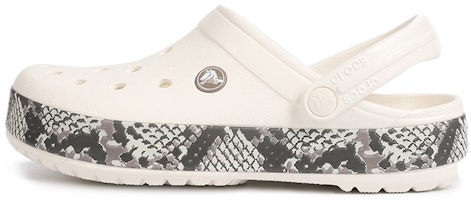 Crocs Crocband Snake Print Clogs 'White Black' 206380-13T Crocs Crocband Snake Print Clogs 'White Black' 206380-13T