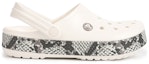 Order クロックス クロックバンド スネークプリント クロッグ 'ホワイト ブラック' 206380-13T 206380-13T