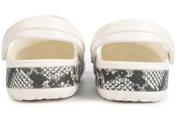 Shop クロックス クロックバンド スネークプリント クロッグ 'ホワイト ブラック' 206380-13T 206380-13T