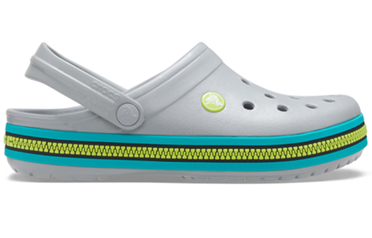 Order Crocs Crocband Zipper Band Clogs 'Grey Aqua' 206594-0GV