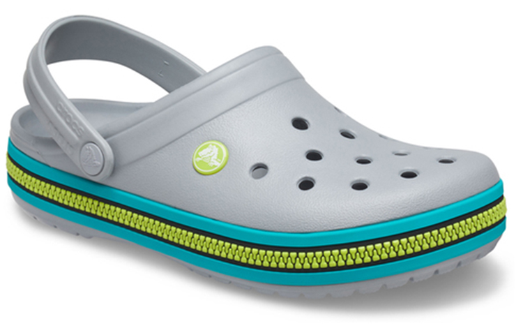 Lookbook Crocs Crocband Zipper Band Clogs 'Grey Aqua' 206594-0GV
