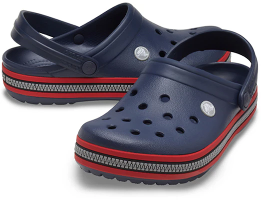 Crocs Crocband Zipper Band Clogs 'Navy Red' 206594-4SA Shop Crocs Crocband Zipper Band Clogs 'Navy Red' 206594-4SA