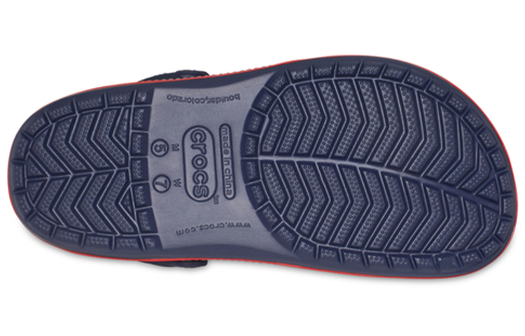 Sizing Crocs Crocband Zipper Band Clogs 'Navy Red' 206594-4SA