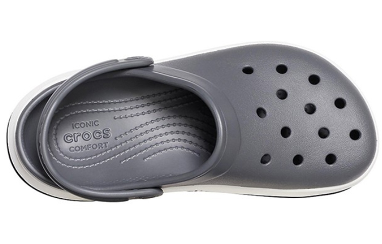 Lookbook 乐步 Crocsband 厚底灰色凉鞋 206122-07I