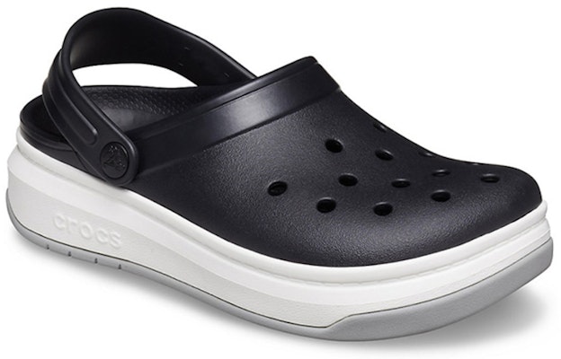 Crocs Crocsband Full Force Thick Sole Sandals Black White Unisex 206122-066 Order Crocs Crocsband Full Force Thick Sole Sandals Black White Unisex 206122-066