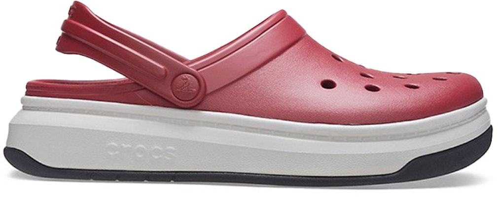 Crocs Crocsband Full Force Thick Sole Sandals Red White 206122-6RU Order Crocs Crocsband Full Force Thick Sole Sandals Red White 206122-6RU