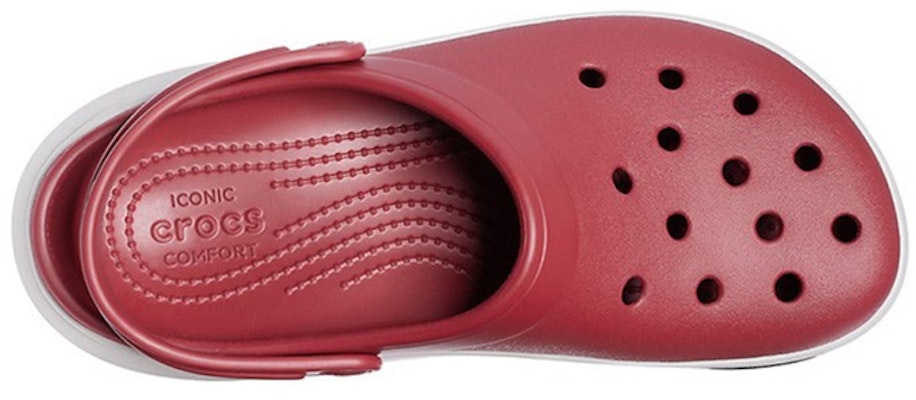 Crocs Crocsband Full Force Thick Sole Sandals Red White 206122-6RU Shop Crocs Crocsband Full Force Thick Sole Sandals Red White 206122-6RU