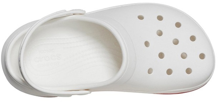 Crocs Crocsband Full Force Thick Sole Sandals White Red Unisex 206122-100 Lookbook Crocs Crocsband Full Force Thick Sole Sandals White Red Unisex 206122-100