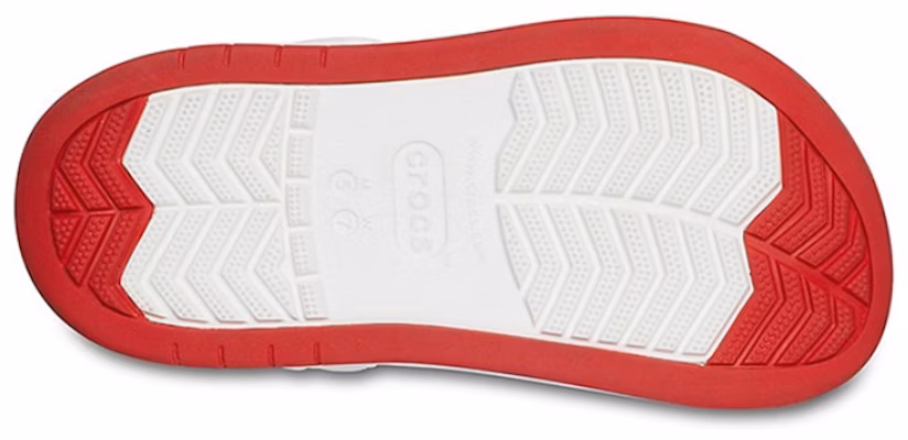 Crocs Crocsband Full Force Thick Sole Sandals White Red Unisex 206122-100 Purchase Crocs Crocsband Full Force Thick Sole Sandals White Red Unisex 206122-100