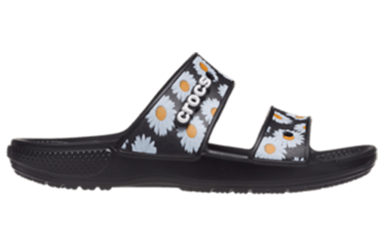 Crocs Daisy Lightweight Wear-Resistant Sports Slippers Unisex Black White 圖 2
