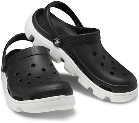 Crocs Duet Beach Sandals Black White 11991-066 Shop Crocs Duet Beach Sandals Black White 11991-066
