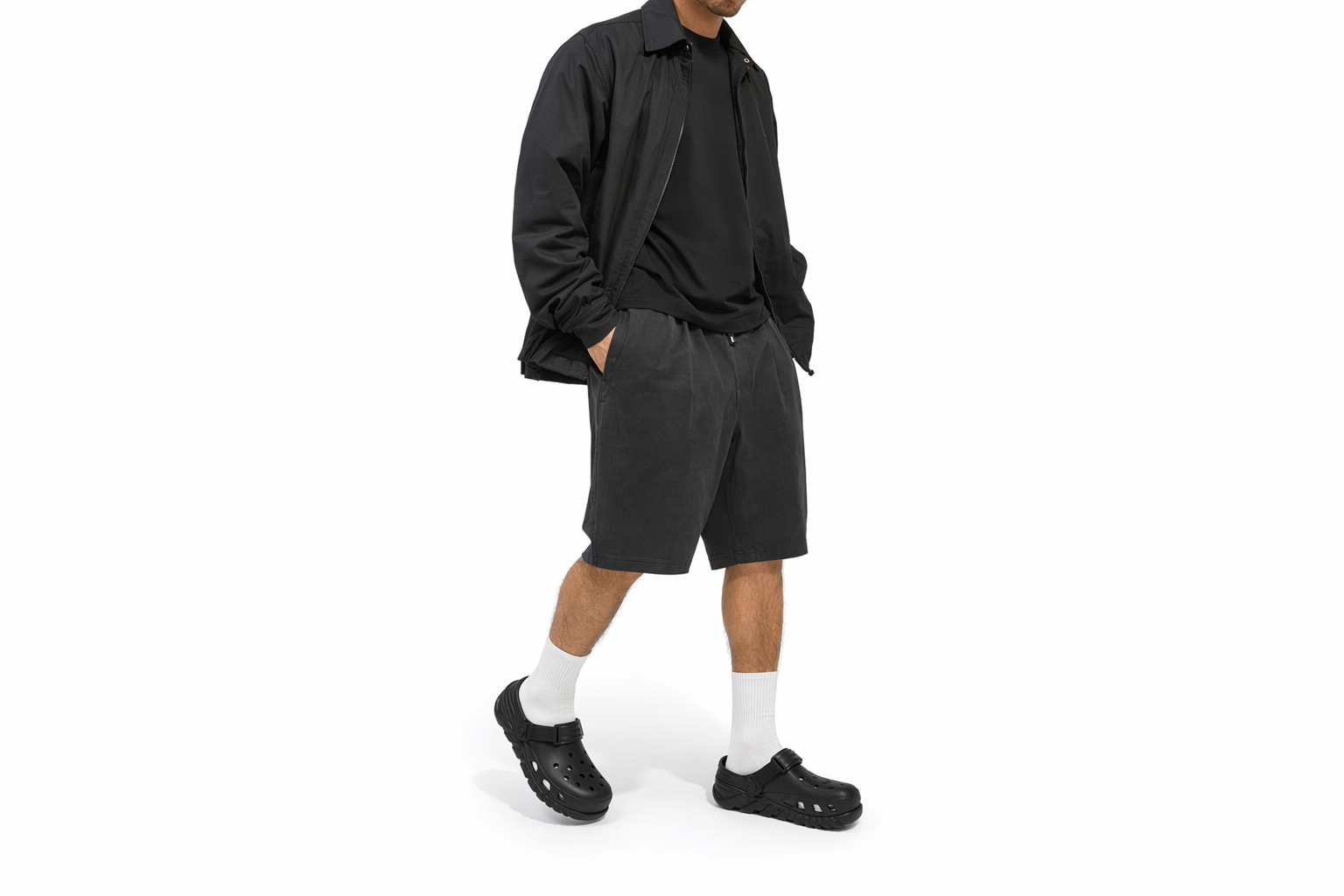 Order Crocs Duet Max Clog ''Zwart op Zwart'' 208776-001