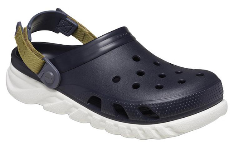 Order Crocs Duet Max II Clogs 'Navy White' Sepatu Sandal Biru Putih 208776-4LH