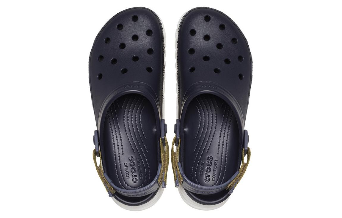 Lookbook Crocs Duet Max II Clogs 'Navy White' Sepatu Sandal Biru Putih 208776-4LH
