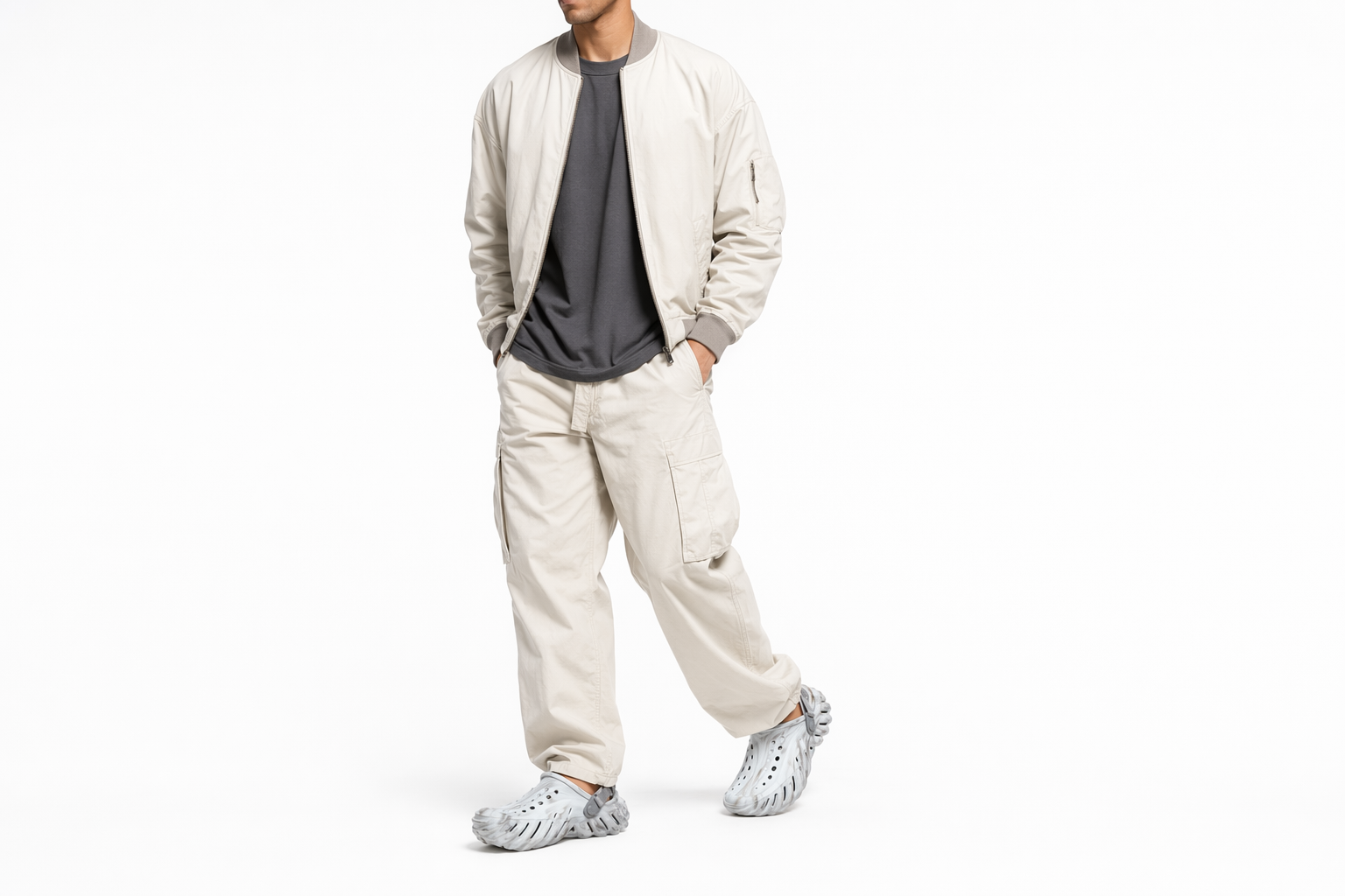 Order Crocs Echo 拖鞋 ''大理石月光色'' 208454-1NL