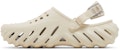 Crocs Echo Clog 'Stucco' Lelaki Wanita Kasut 슬리퍼 Terkenal 207937-160