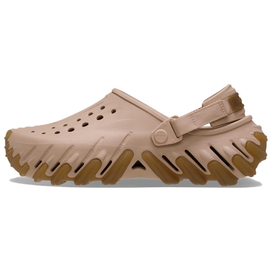 Crocs Echo Clog Brown Comfortable Casual Slip-On Shoes. 211675-7AF