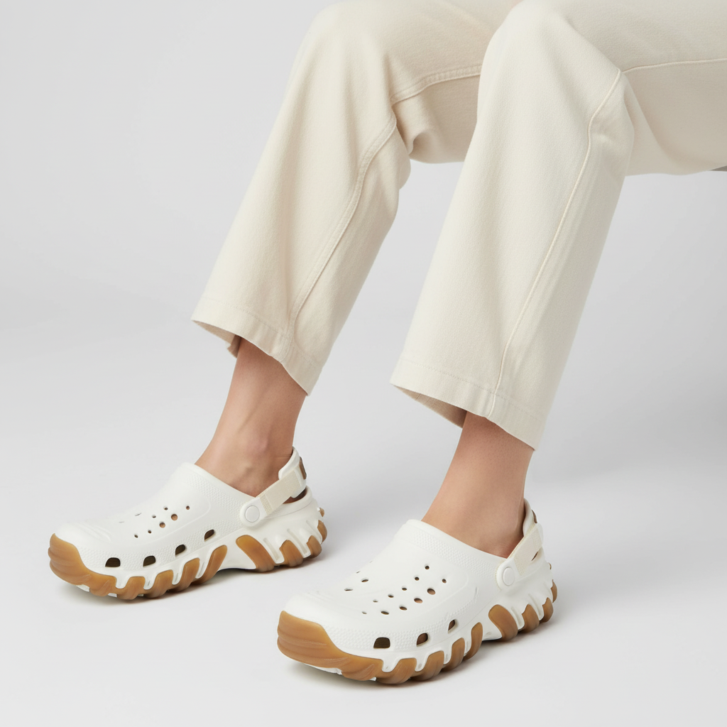 Order Crocs Echo RO Clog ''Gum - Chalk'' Kasut Selipar Trendy. 211675-0WV