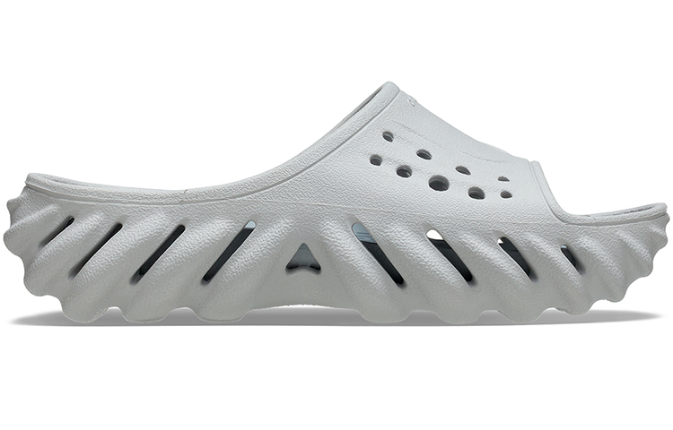 Lookbook Crocs卡骆驰 波波 運動拖鞋 男女同款 大氣灰