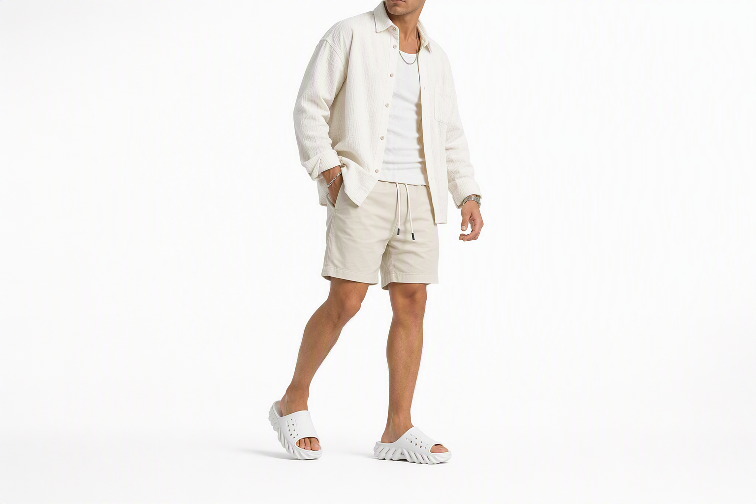 Order Crocs Echo Slide ''Wit'' 208170-100