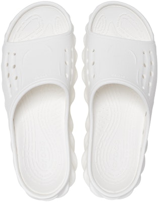 Crocs卡駱馳 波波一字型 運動拖鞋 男女同款 白色 Shop Crocs卡駱馳 波波一字型 運動拖鞋 男女同款 白色
