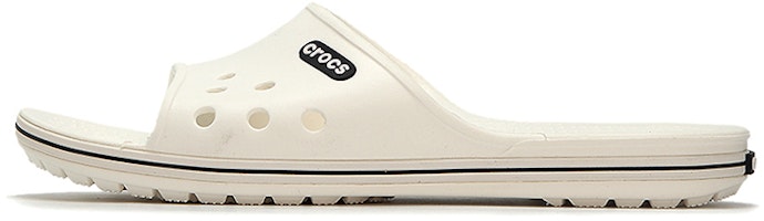 Crocs Fashion Casual White Slippers 'White Black' 204108-103 Crocs Fashion Casual White Slippers 'White Black' 204108-103