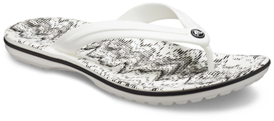 Crocs Flip Flop 'White Black Wave Pattern' 206475-103 Lookbook Crocs Flip Flop 'White Black Wave Pattern' 206475-103
