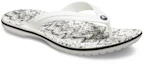 Lookbook Crocs Flip Flop 'White Black Wave Pattern' 206475-103