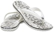 Shop Crocs Selipar Jepun 'Corak Ombak Putih Hitam' 206475-103
