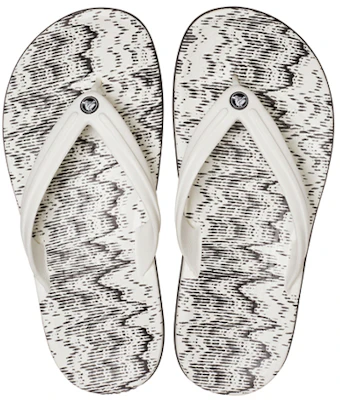 Crocs Flip Flop 'White Black Wave Pattern' 206475-103 Purchase Crocs Flip Flop 'White Black Wave Pattern' 206475-103