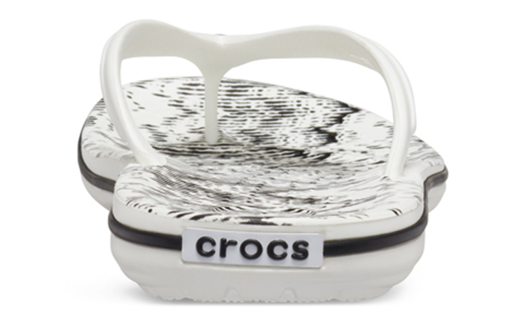 Details for Crocs Flip Flop 'White Black Wave Pattern' 206475-103