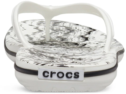 Crocs Flip Flop 'White Black Wave Pattern' 206475-103 Details for Crocs Flip Flop 'White Black Wave Pattern' 206475-103