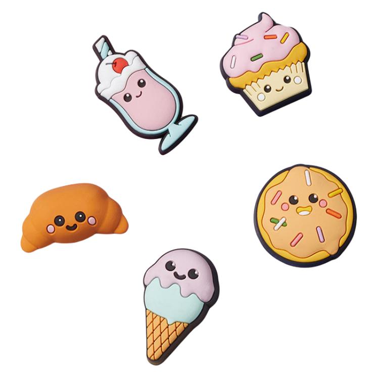 Crocs Food-Themed Acrylic Shoe Charms Unisex Couples Style - Multicolor 10012953
