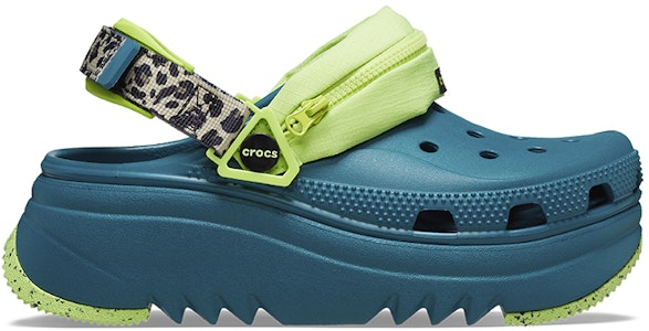 Crocs Hiker Xscape 动物印花拖鞋 '青绿色' 208605-9DB Lookbook Crocs Hiker Xscape 动物印花拖鞋 '青绿色' 208605-9DB
