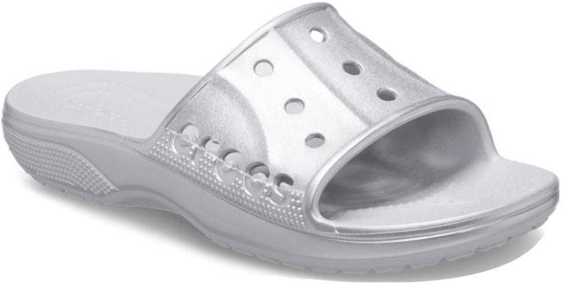 Crocs卡駱馳 BAYA II 金屬滑套 一字拖鞋 男女同款 銀色 Lookbook Crocs卡駱馳 BAYA II 金屬滑套 一字拖鞋 男女同款 銀色