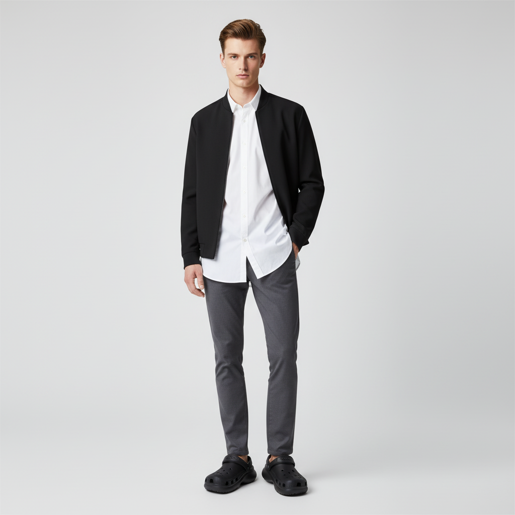 Lookbook 크록스 인모션 클로그 블랙 209964-001