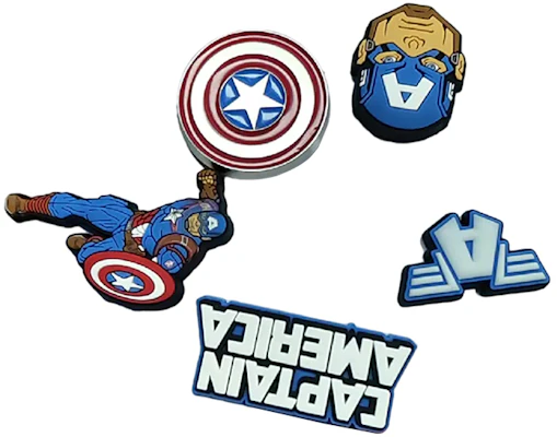 Crocs Jibbitz Captain America 5-Pack Shoe Charms Unisex Colorful Accessories 10012726 Captain America Five-Piece Set Buy Crocs Jibbitz Captain America 5-Pack Shoe Charms Unisex Colorful Accessories 10012726 Captain America Five-Piece Set