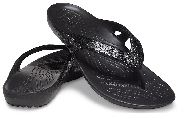 Shop Crocs Kadee II Light Cozy Chanclas Unisex Negras 207314-001
