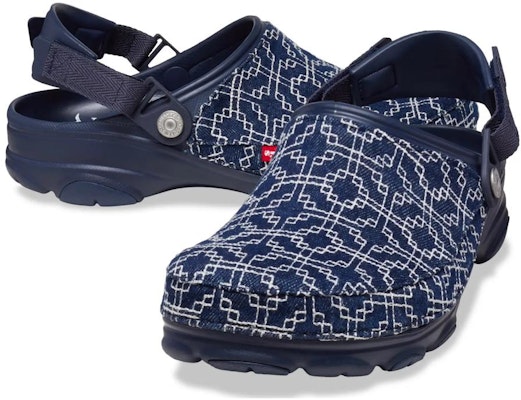 Crocs Levi's x Classic All-Terrain Clog 'Sashiko - Navy' 208917-410 Lookbook Crocs Levi's x Classic All-Terrain Clog 'Sashiko - Navy' 208917-410