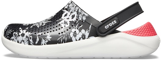 Crocs Lite Ride Hyper Floral Clogs 'Black White Red' 205848-97J Crocs Lite Ride Hyper Floral Clogs 'Black White Red' 205848-97J