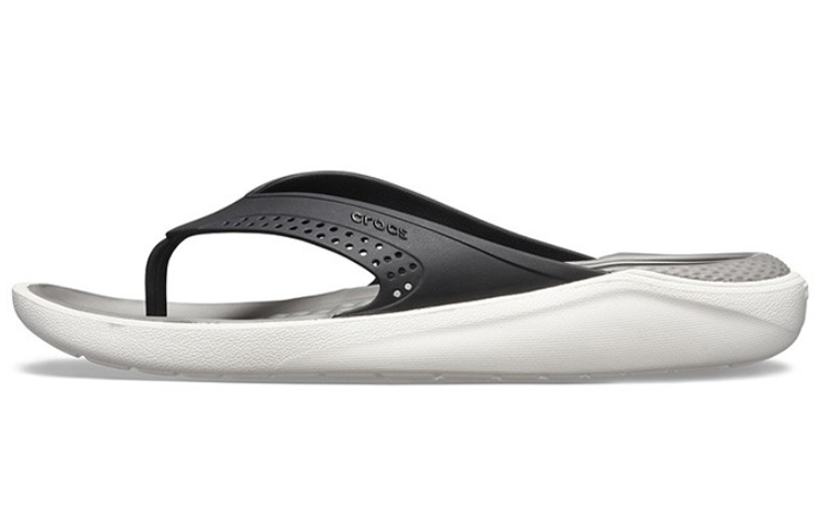 Crocs LiteRide Beach Flip-Flops Black Gray 'Black Grey' 205182-05M