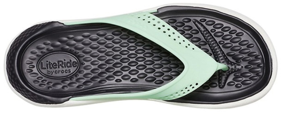Crocs LiteRide Beach Flip-Flops Mint Green 205182-3TP Shop Crocs LiteRide Beach Flip-Flops Mint Green 205182-3TP