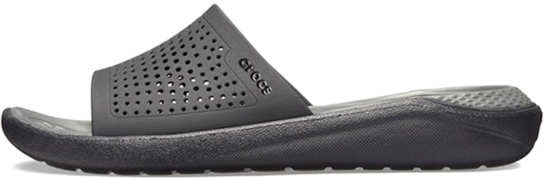 Crocs LiteRide Black Gray Sandals 'Black Grey' 205183-0DD Crocs LiteRide Black Gray Sandals 'Black Grey' 205183-0DD