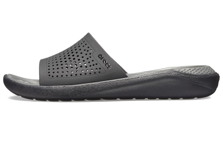 Crocs LiteRide Black Gray Sandals 'Black Grey' 205183-0DD