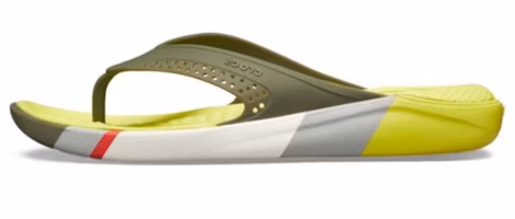 Crocs LiteRide Colorblock Flip Flip-Flops Yellow 205625-37P Crocs LiteRide Colorblock Flip Flip-Flops Yellow 205625-37P