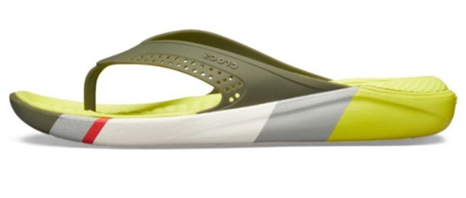 Crocs LiteRide 拼色人字拖 黄色拖鞋 205625-37P Buy Crocs LiteRide 拼色人字拖 黄色拖鞋 205625-37P
